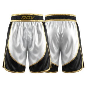 Elastic Waist Satin Boxing Shorts